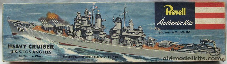 Revell 1/490 Heavy Cruiser CA135 USS Los Angeles - Pre 'S' Issue - Fall River / Baltimore / Pittsburg / Columbus / Bremerton / Canberra / Toledo / Quincy / Chicago / St. Paul / Helena / Macon / Boston, H306-169 plastic model kit